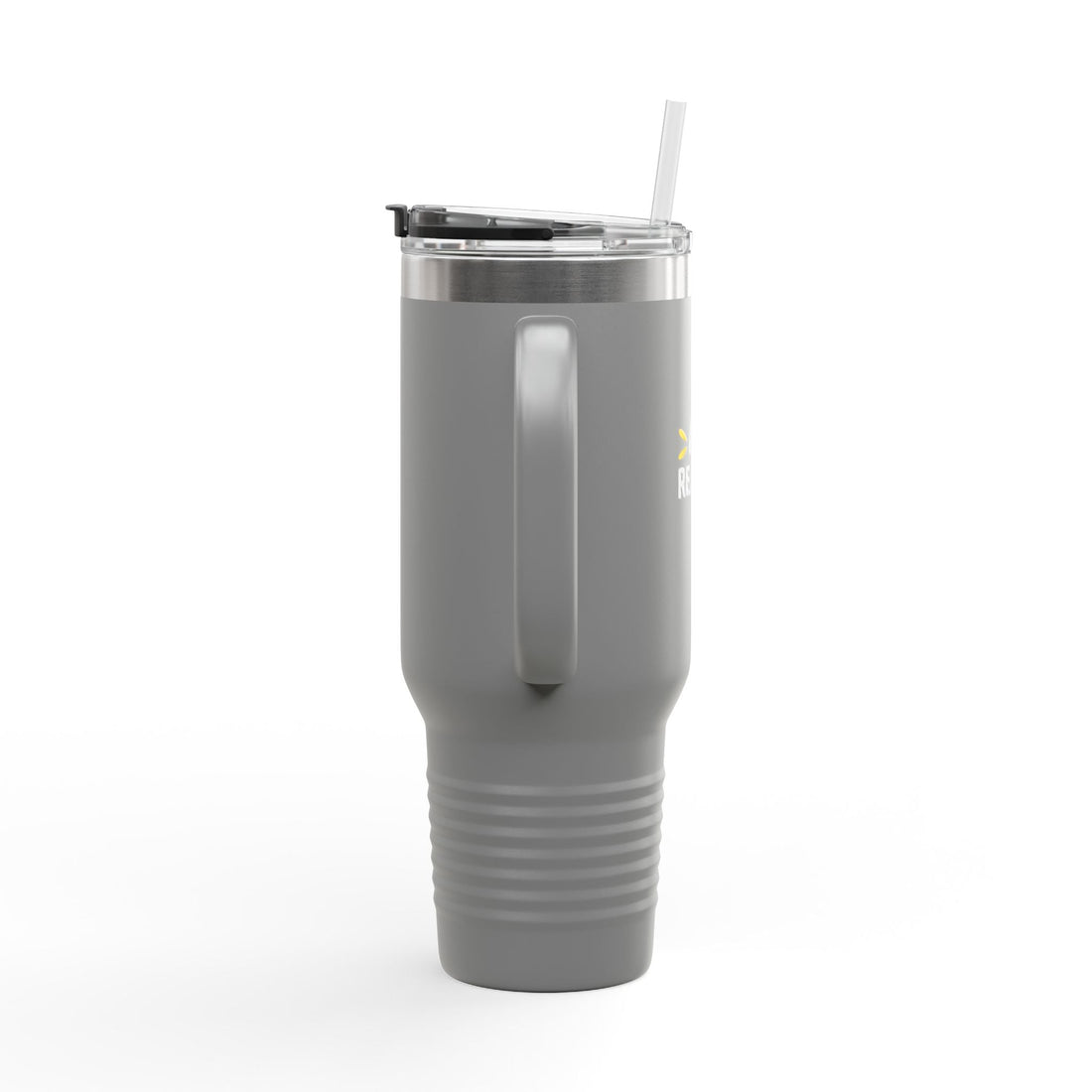 Enjoy Reality Insulated Travel Mug | 40oz Tumbler with Handle & Straw