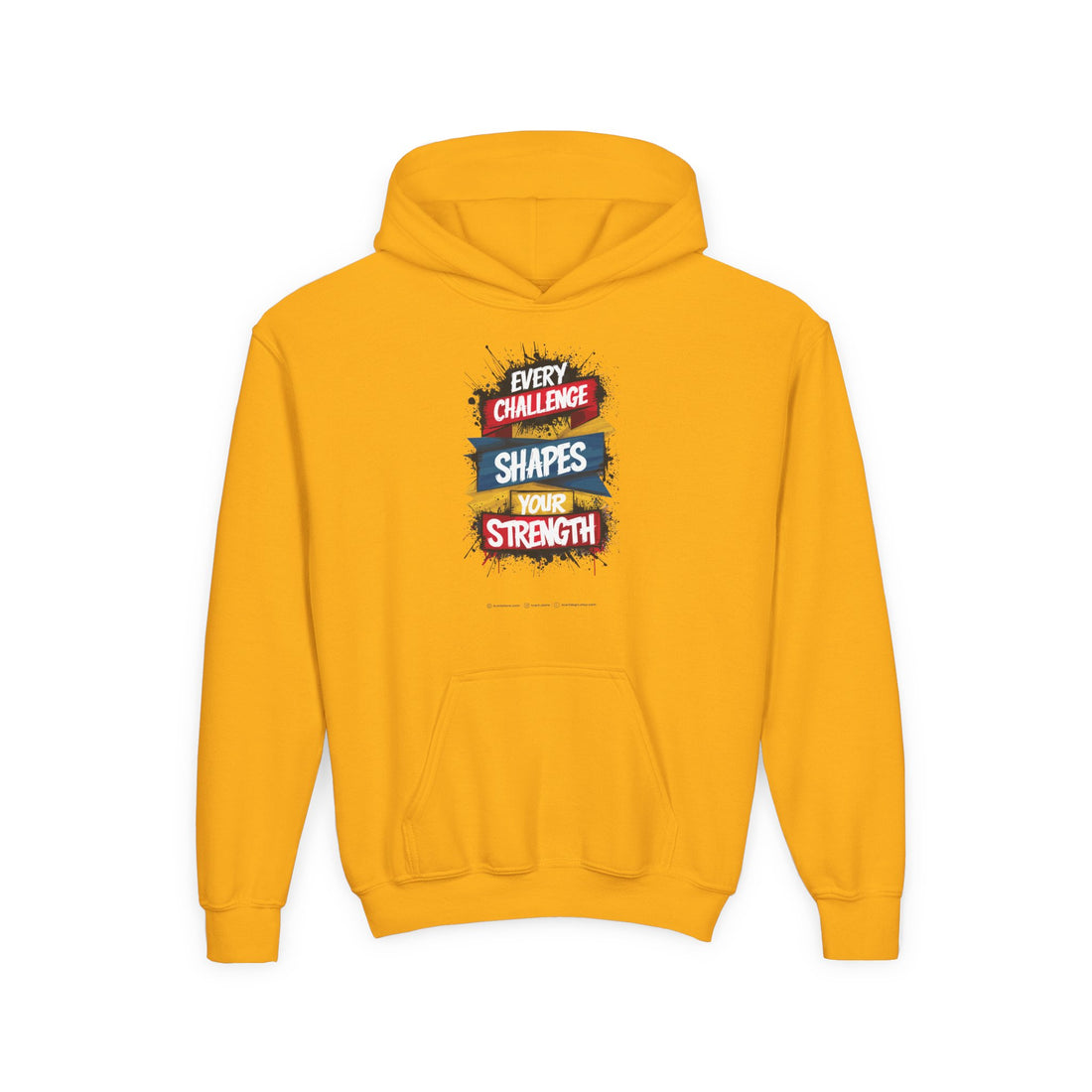 Every Challenge Shapes Your Strength Youth Heavy Blend Hooded Sweatshirt