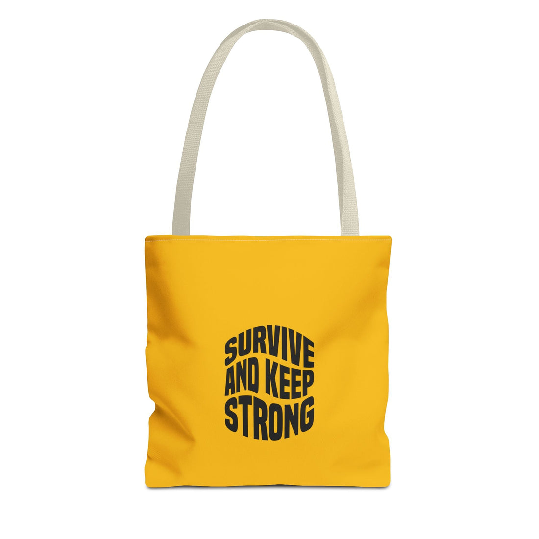 Survive And Keep Strong Tote Bag AOP | All-Over Print Motivational Canvas Bag