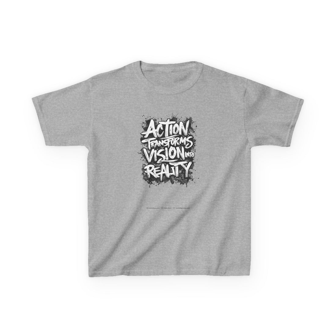 Action Transforms Vision Into Reality Kids Heavy Cotton™ Tee