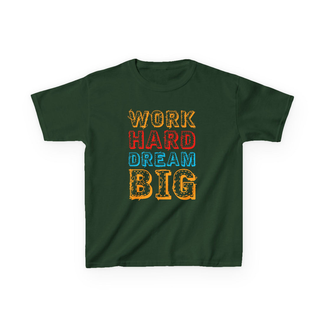 Work Hard Dream Big Kids Heavy Cotton™ Tee