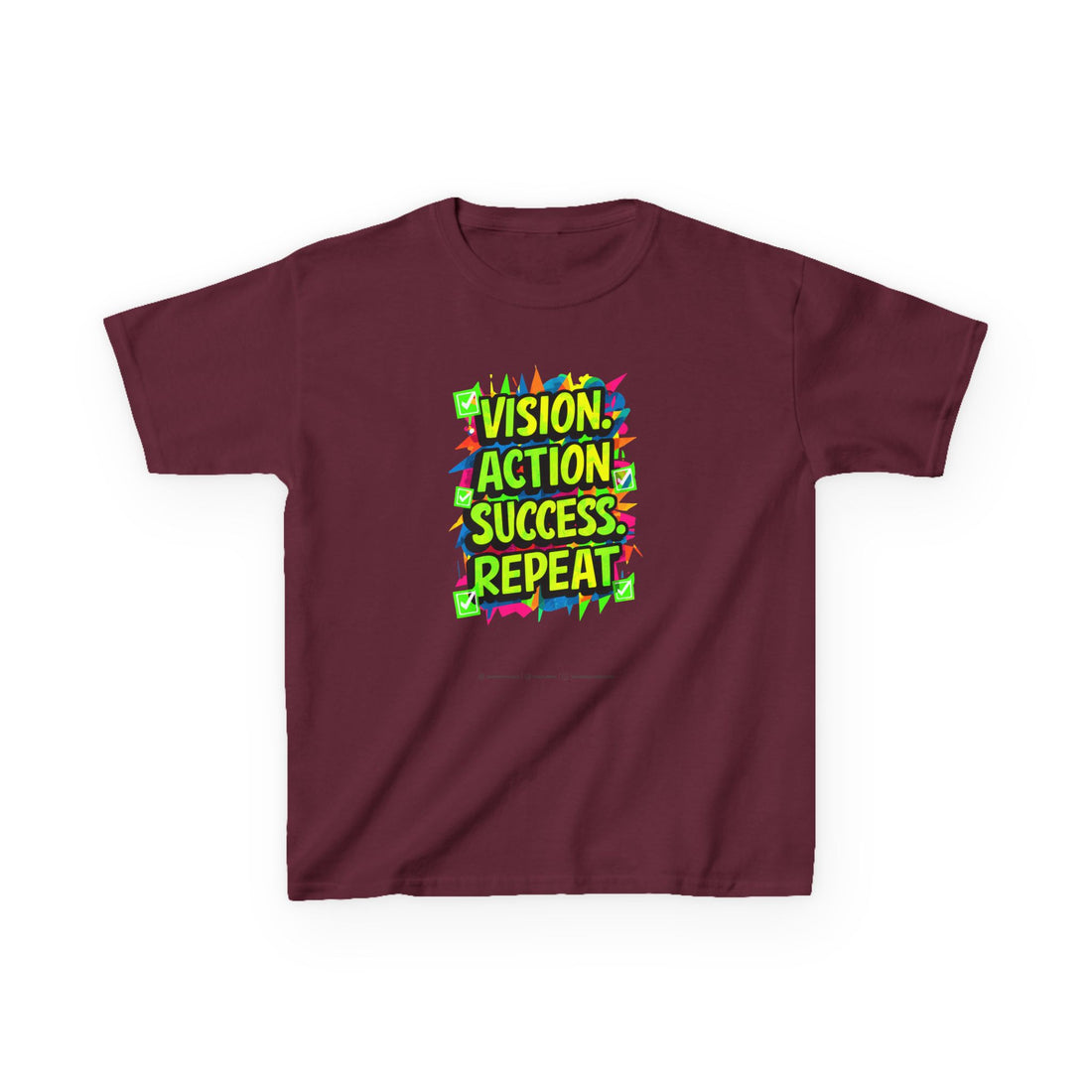 Vision Action Success Repeat Kids Heavy Cotton™ Tee