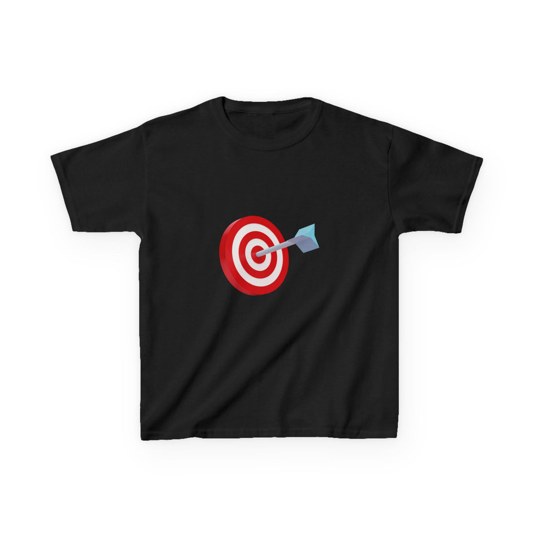 3d Render Arrow Hit The Center Of Target Or Goal Of Success Kids Heavy Cotton™ Tee