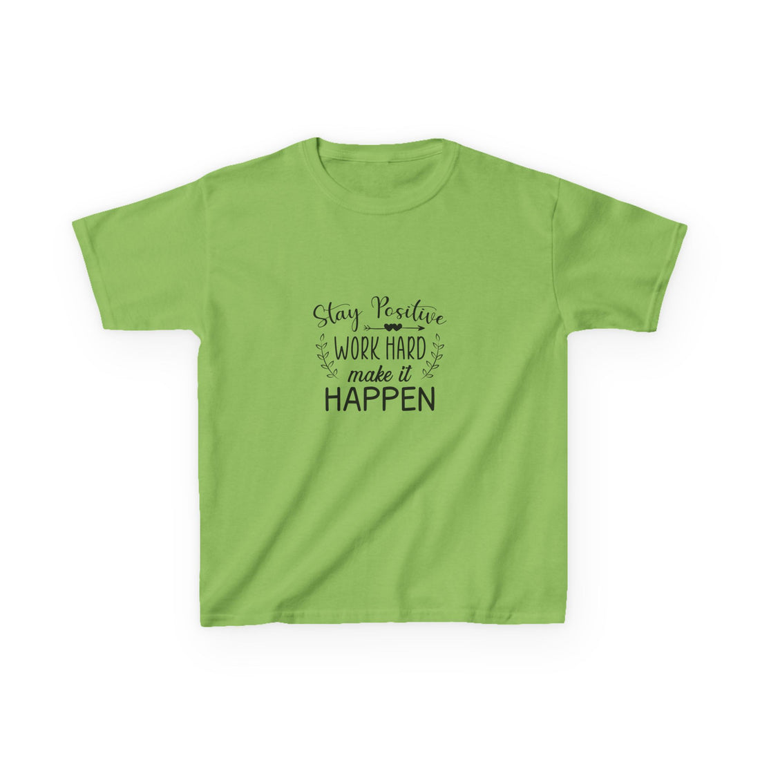Stay Positive Work Hard Make It Happen Kids Heavy Cotton™ Tee