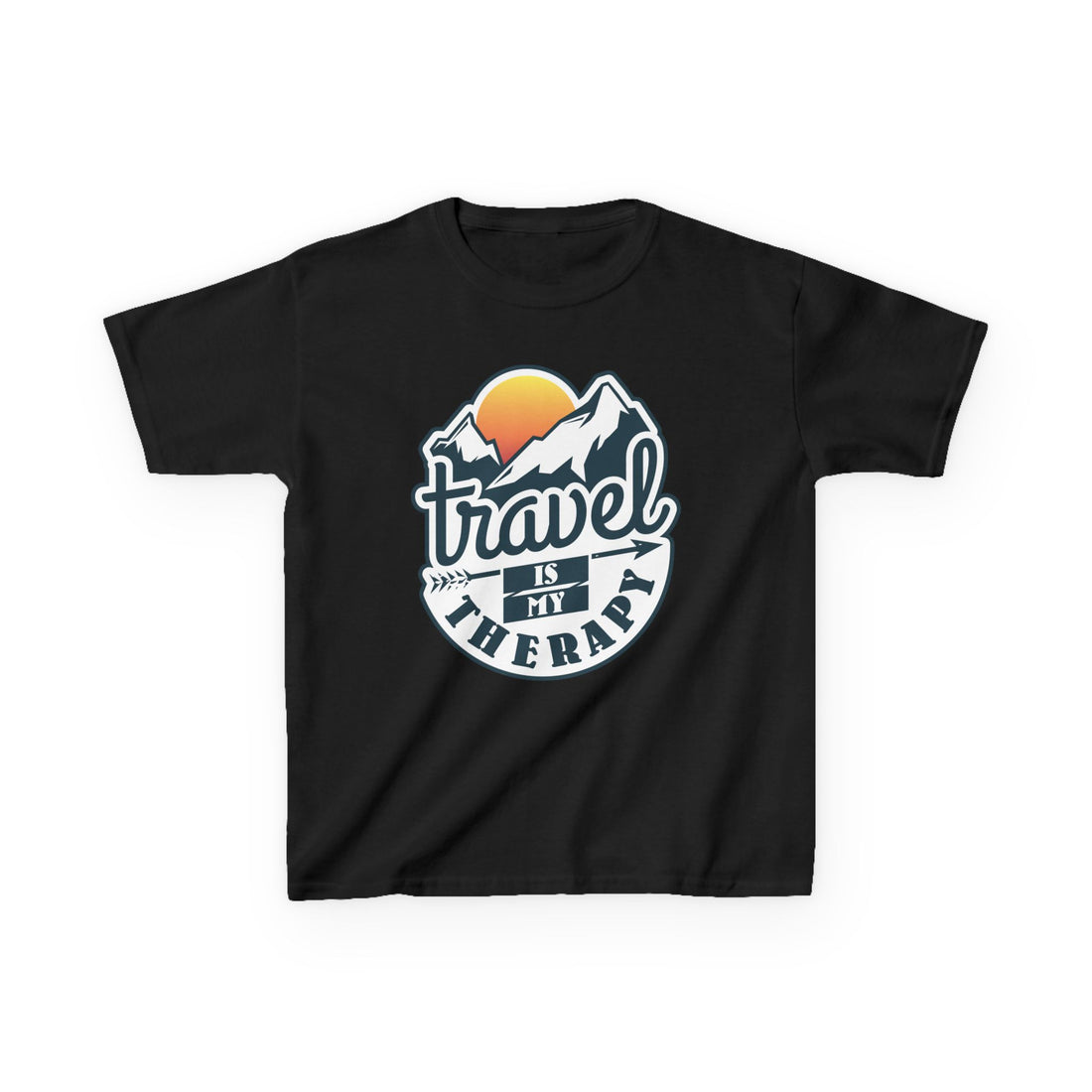 Travel Is My Therapy Kids Heavy Cotton™ Tee