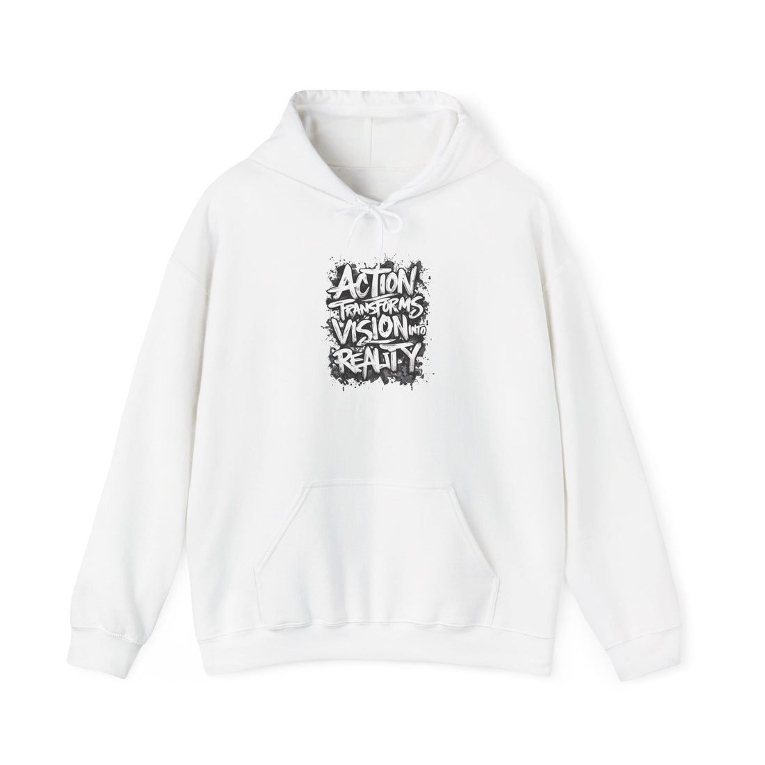 Action Transforms Vision Into Reality Unisex Heavy Blend™ Hooded Sweatshirt