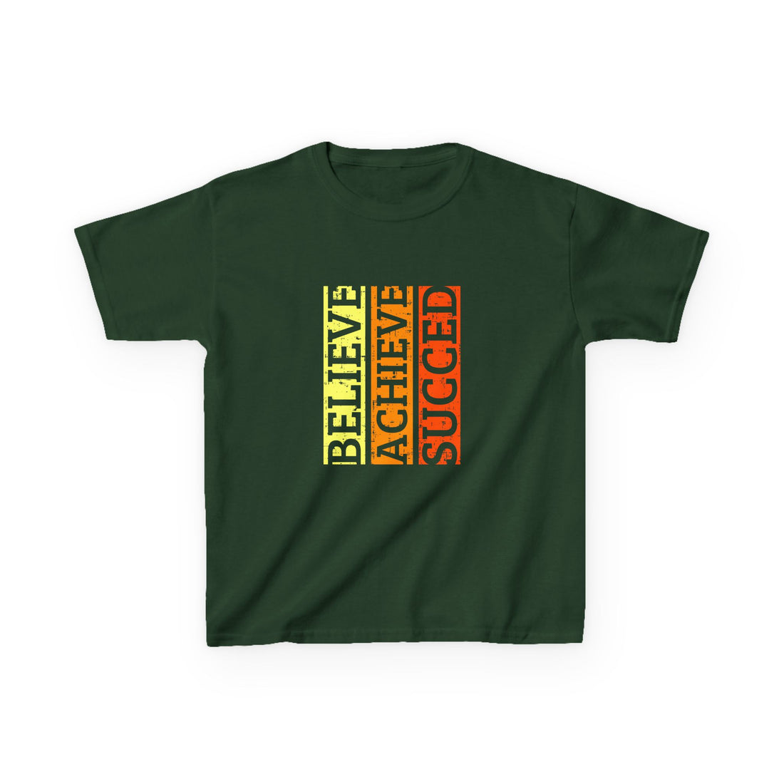 Believe Achieve Succed Kids Heavy Cotton™ Tee