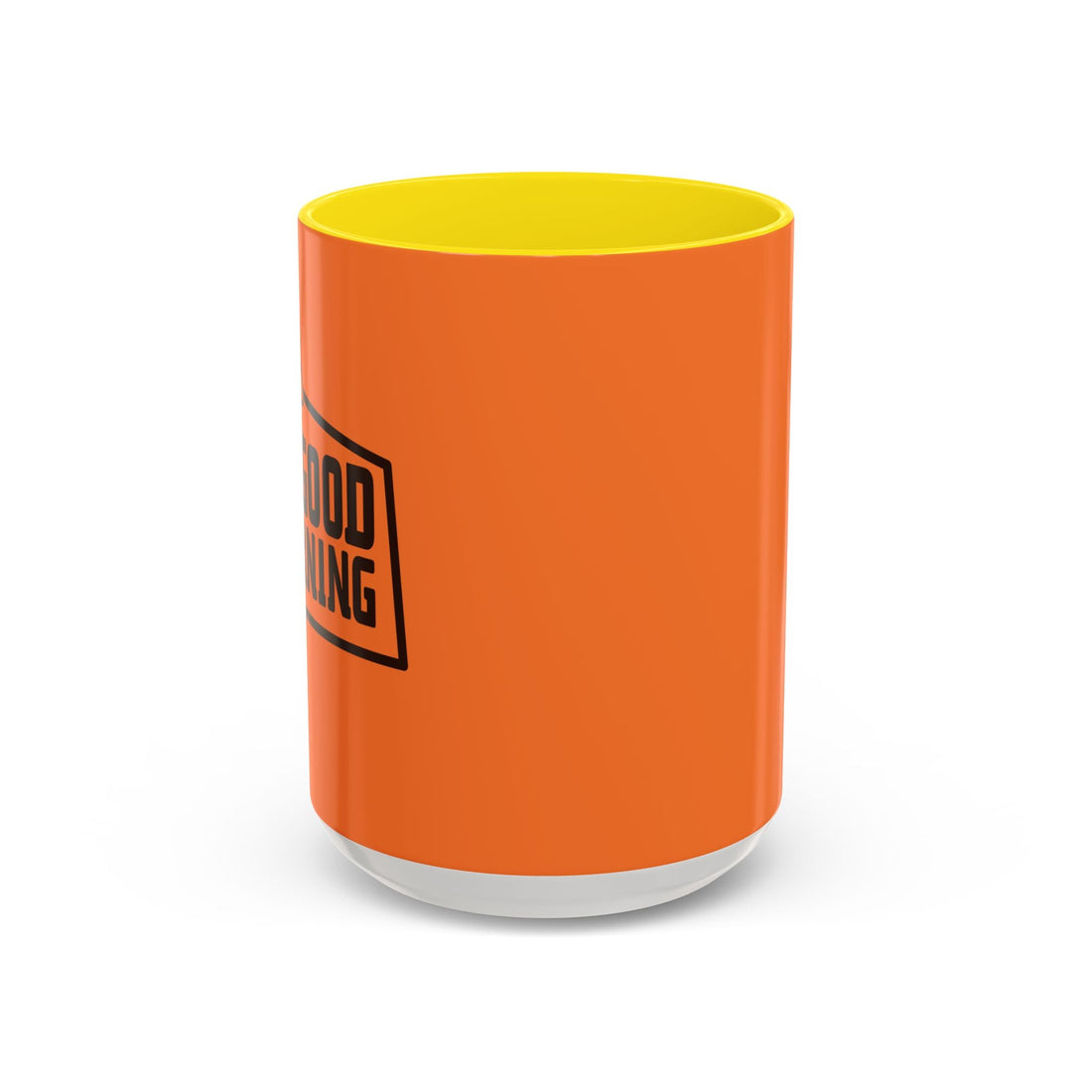 Good Morning Accent Coffee Mug | 11oz & 15oz Ceramic Coffee Cup with Colorful Rim
