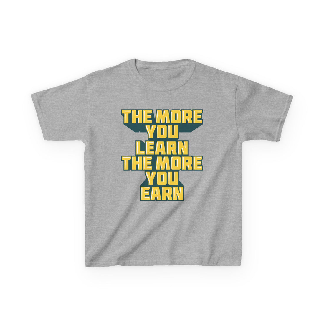 The More You Learn The More You Earn Kids Heavy Cotton™ Tee