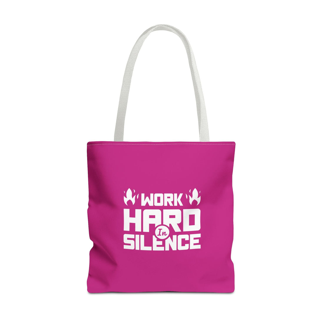 Work Hard In Silence Tote Bag AOP | All-Over Print Motivational Canvas Bag
