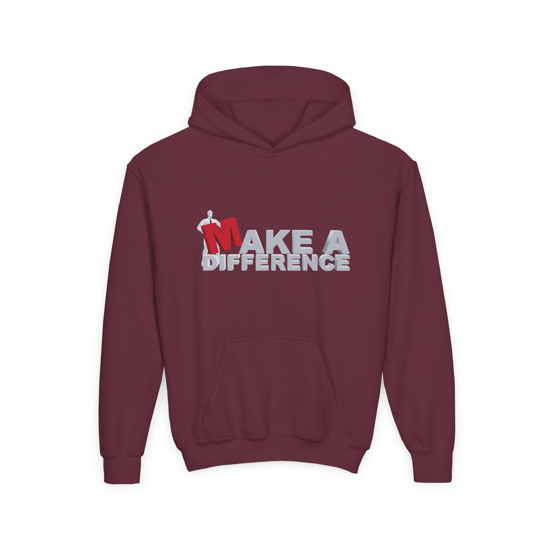 Make A Difference Youth Heavy Blend Hooded Sweatshirt
