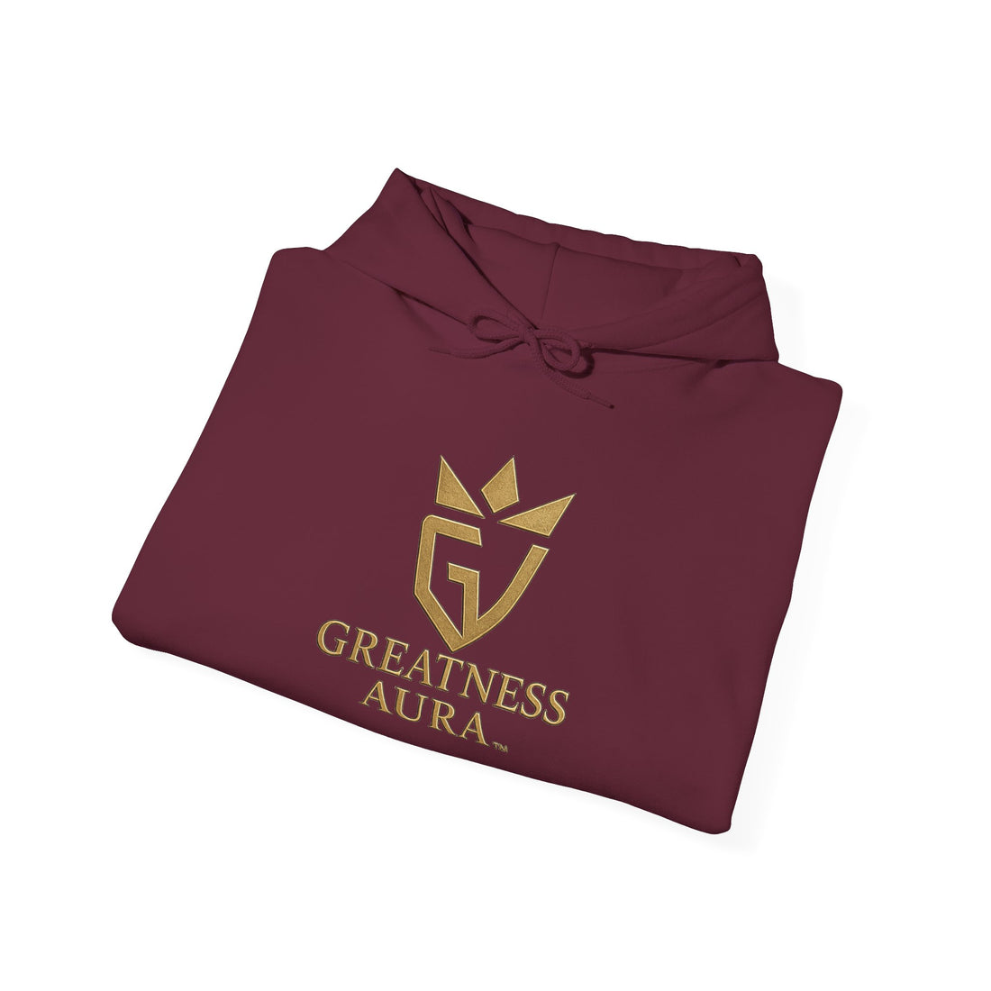 Greatness Aura Hoodie — Gold Crest Logo Pullover